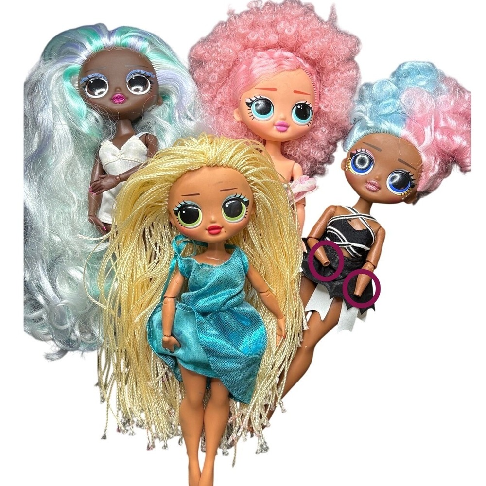 LOL Surprise OMG Doll Lot of 4 Icy Gurl Da Boss‎ Alt Grrrl MGA Fashion Dolls